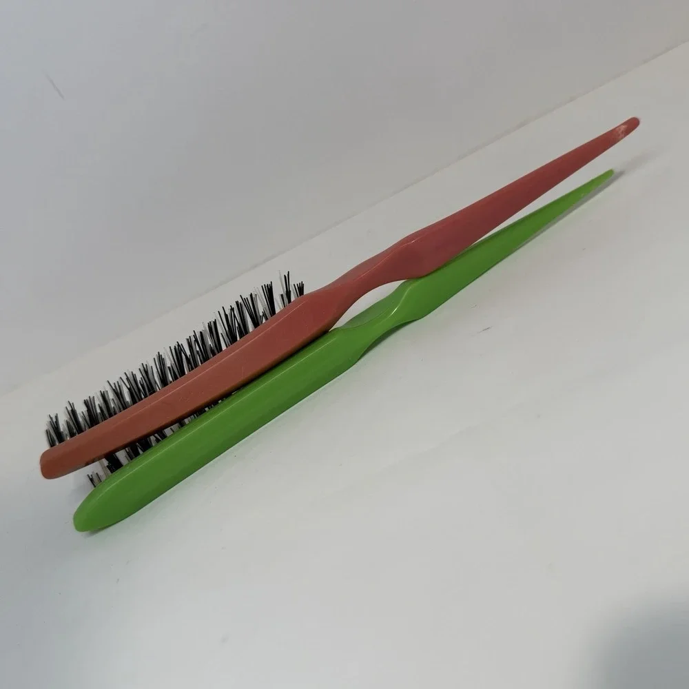VTG‎ 70s Tease Brush Lot of 2 Nylon Bristle 9